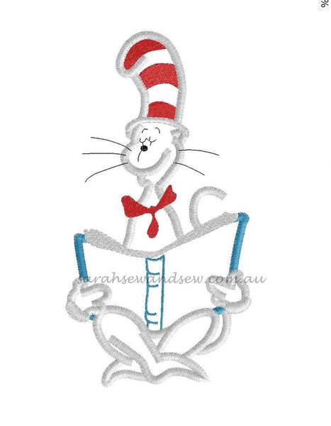 Cat in the Hat Embroidery Design - Sarah Sew and Sew