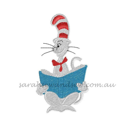 Cat in the Hat Embroidery Design - Sarah Sew and Sew