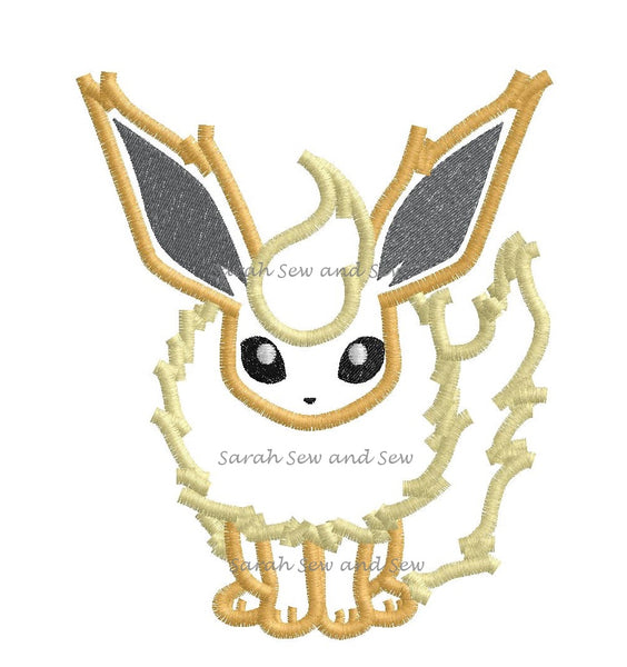 Flareon Pokemon Embroidery Design