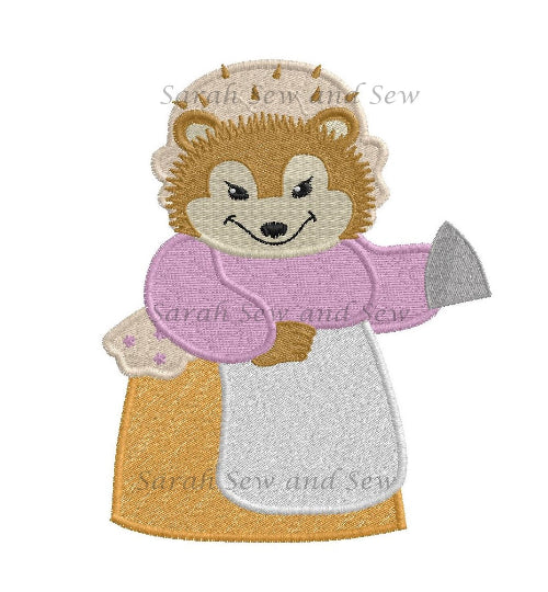 Mrs Tiggywinkle Embroidery Design - Sarah Sew and Sew
