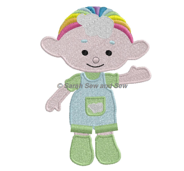 Green Cloud Babies Embroidery Design
