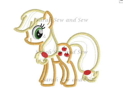 Applejack My Little Pony Embroidery Design - Sarah Sew and Sew