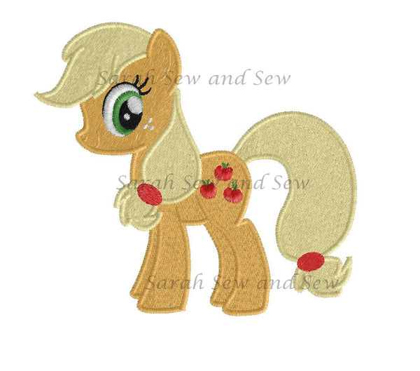 Applejack My Little Pony Embroidery Design - Sarah Sew and Sew