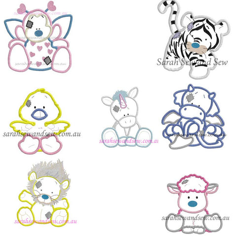 Blue Nosed Friends Embroidery Design Set - Sarah Sew and Sew