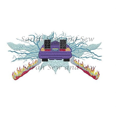 Back to the Future Embroidery Design