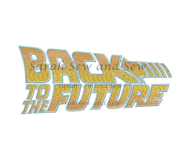 Back to the Future Logo Embroidery Design