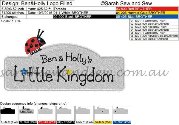Ben and Holly Embroidery Design Set- Sarah Sew and Sew