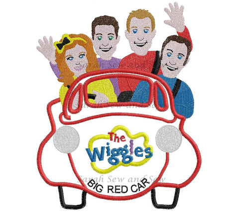 The Wiggles Big Red Car Embroidery Design - Sarah Sew and Sew