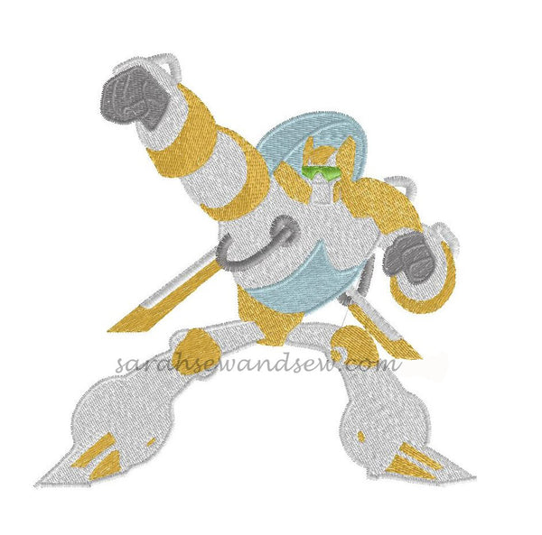 Boulder Transformers Rescue Bot Embroidery Design - Sarah Sew and Sew