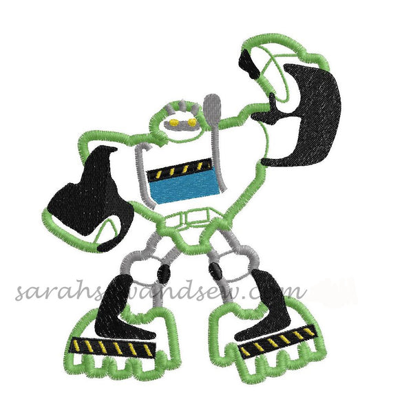 Boulder Transformers Rescue Bot Embroidery Design