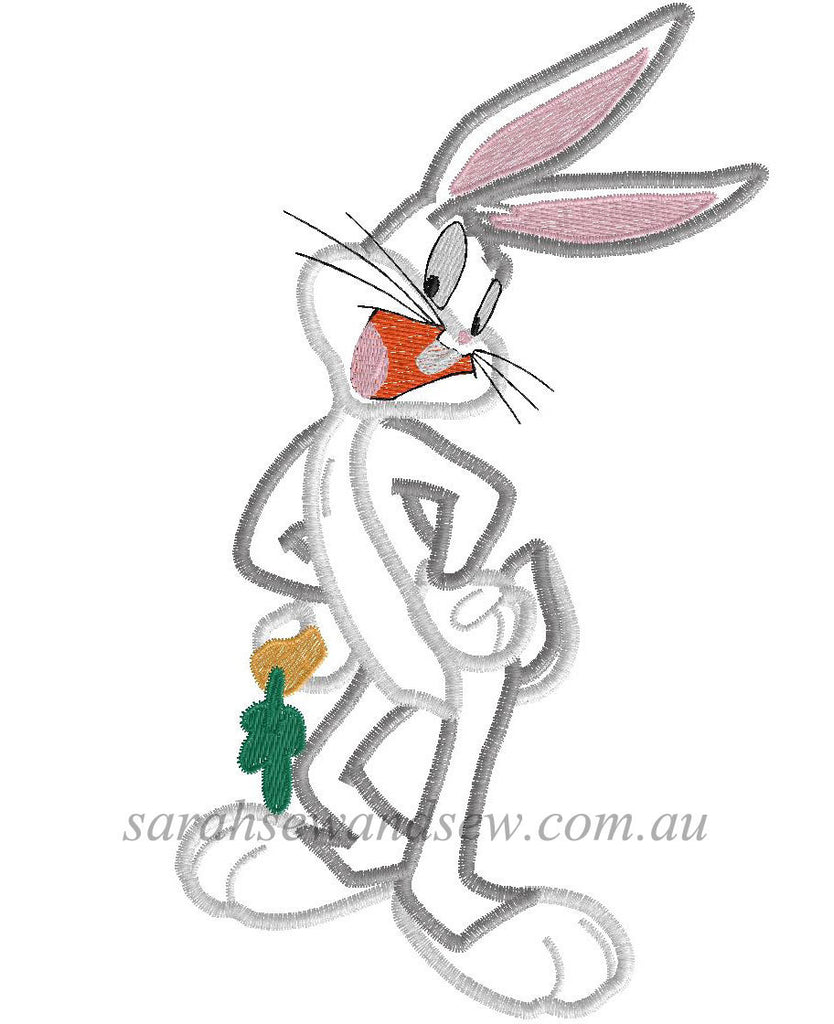Bugs Bunny Looney Tunes Embroidery Design - Sarah Sew and Sew