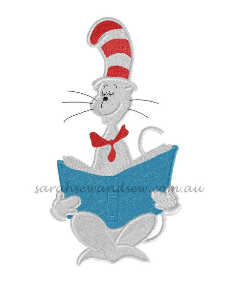 Cat in the Hat Embroidery Design - Sarah Sew and Sew