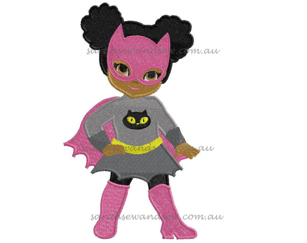 Catwoman Embroidery Design - Sarah Sew and Sew
