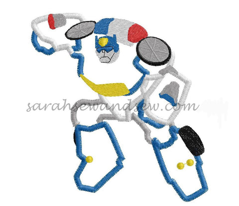 Chase Transformers Rescue Bot Embroidery Design