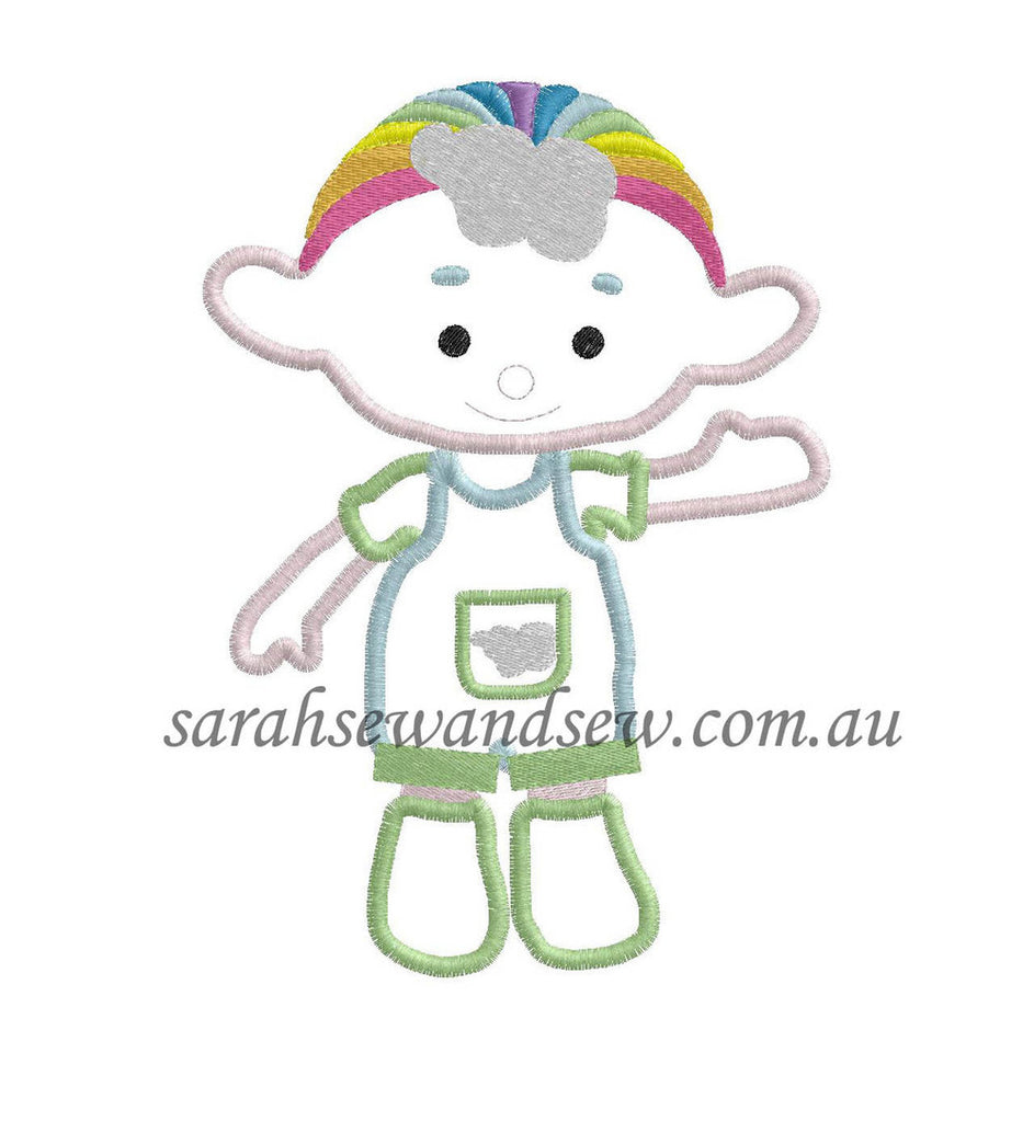 Cloud Babies Green Embroidery Design - Sarah Sew and Sew