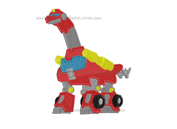 Heatwave -Dinobot- Rescue Bots - Embroidery Design - Sarah Sew and Sew