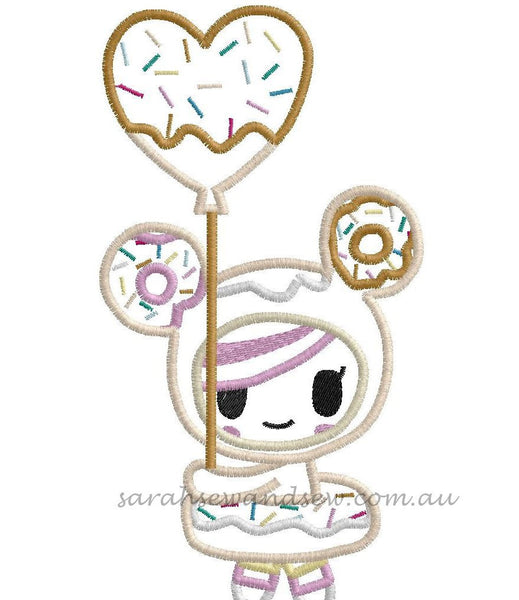Donutella (Tokidoki) Embroidery Design - Sarah Sew and Sew