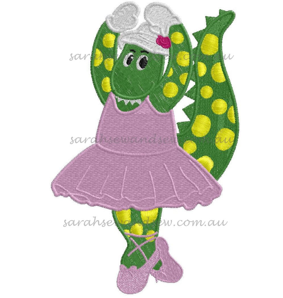 Dorothy Dinosaur Embroidery Design - The Wiggles - Sarah Sew and Sew