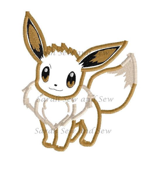 Eevee Pokemon Embroidery Design