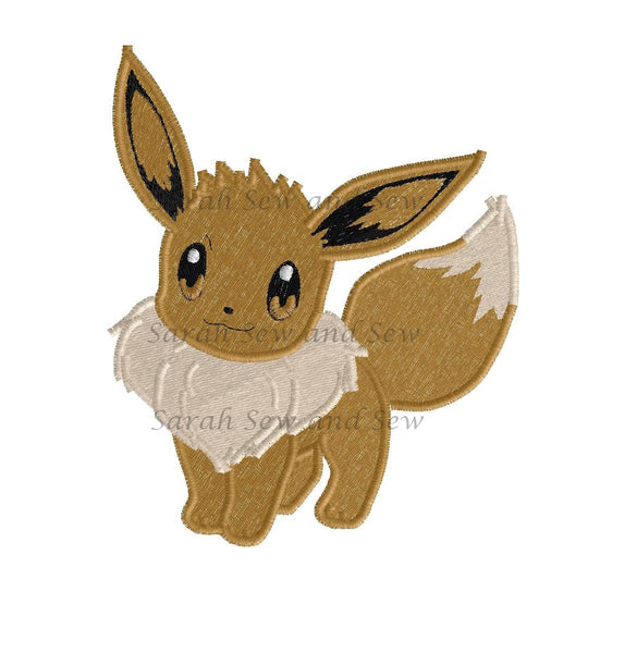 Eevee Pokemon Embroidery Design