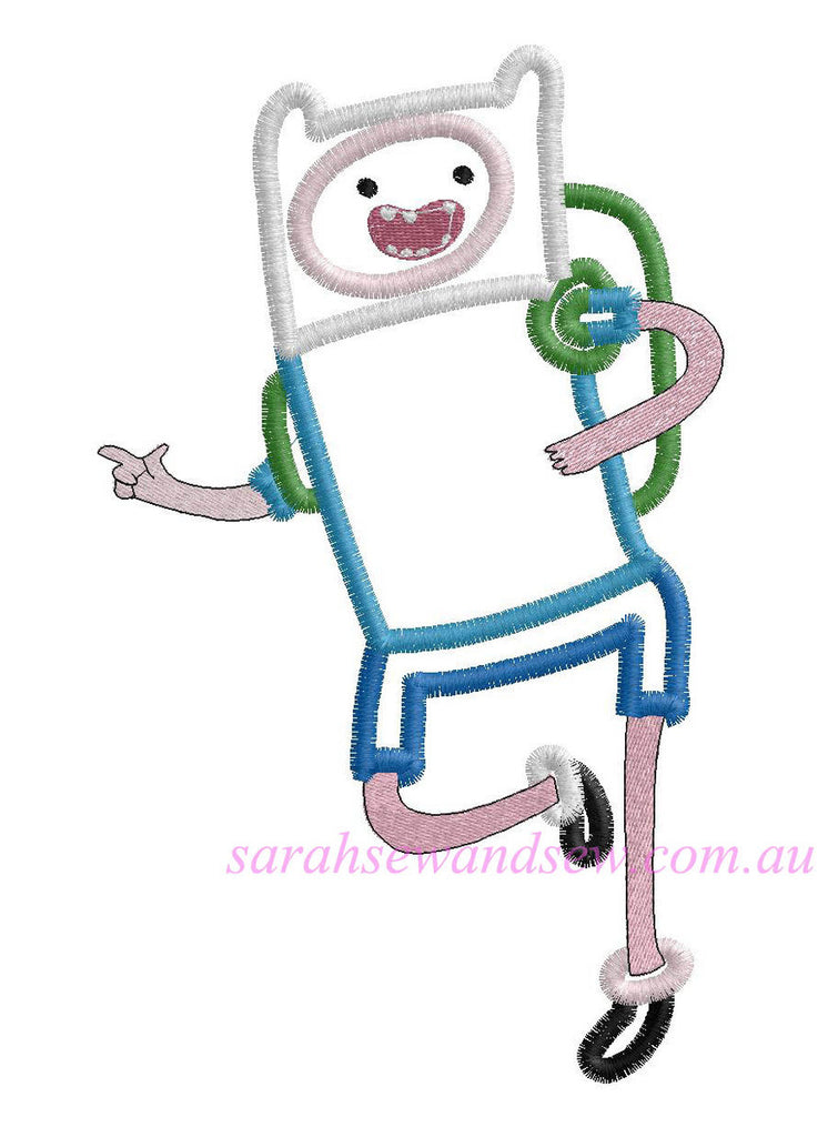 Finn Adventure Time Embroidery Design - Sarah Sew and Sew