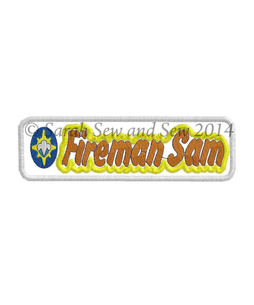 Fireman Sam Logo Embroidery Design - Sarah Sew and Sew