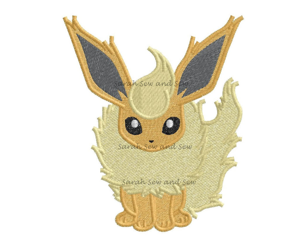 Flareon Pokemon Embroidery Design