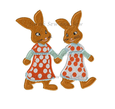 Flopsy and Mopsy Embroidery Design - Sarah Sew and Sew