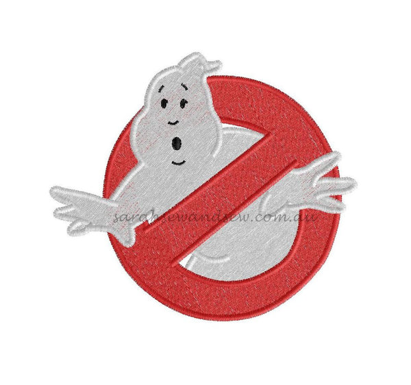 Ghostbusters Logo Embroidery Design - Sarah Sew and Sew