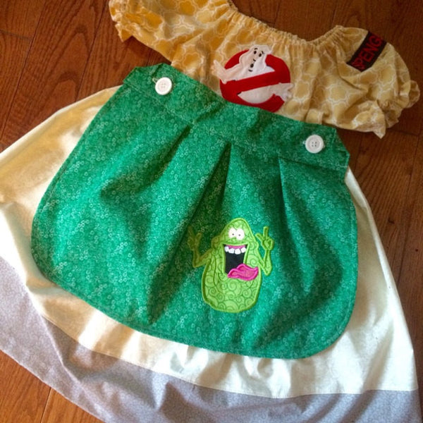 Ghosbusters Slimer Embroidery Design - Sarah Sew and Sew