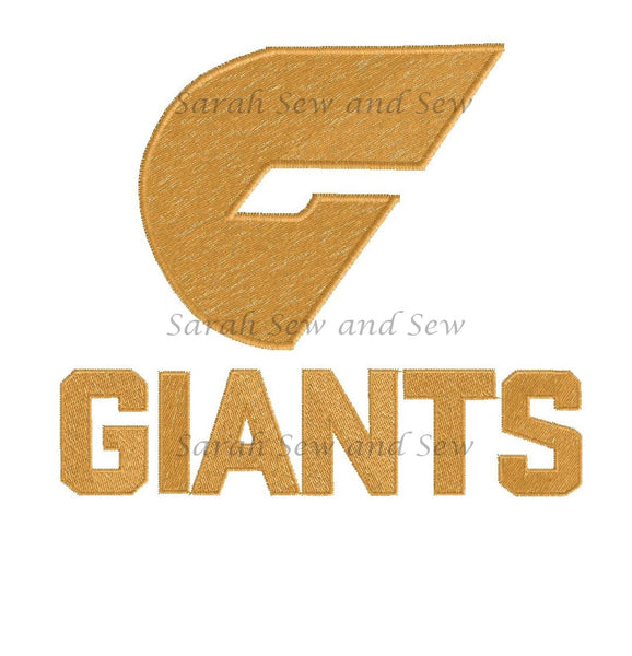 Greater Western Sydney Giants Embroidery Design