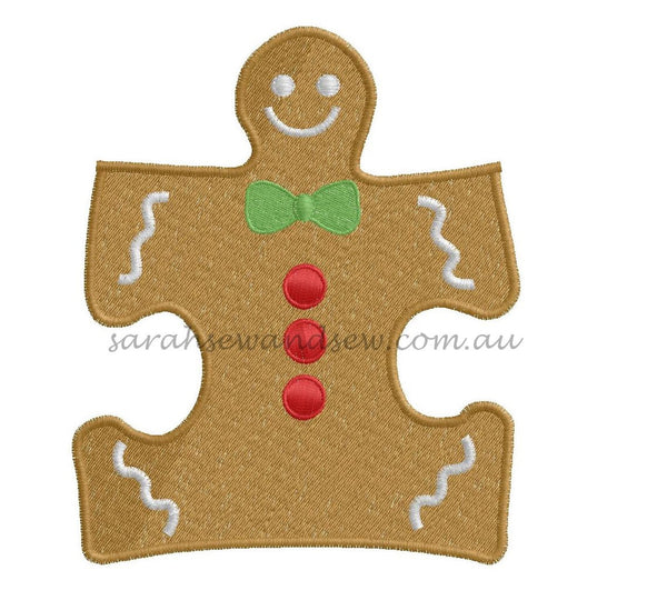 Gingerbread Puzzle Piece - Sarah Sew and Sew