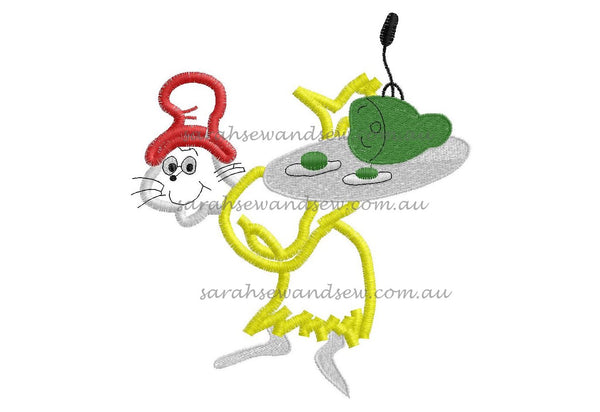 Green Eggs and Ham Embroidery Design - Sarah Sew and Sew