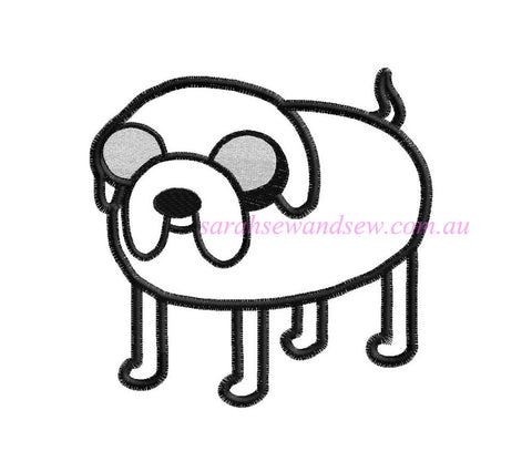 Jake (dog) - Adventure Time Embroidery Design - Sarah Sew and Sew