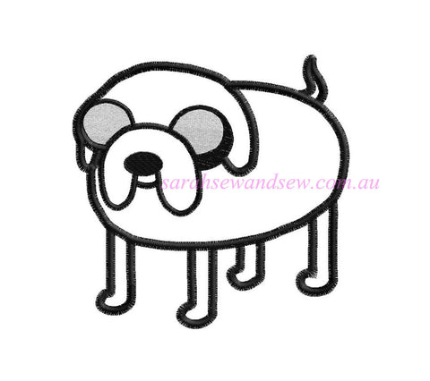 Jake (dog) - Adventure Time Embroidery Design - Sarah Sew and Sew