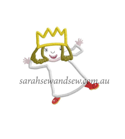 Little Princess Embroidery Design - Sarah Sew and Sew
