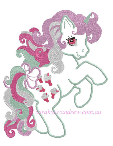 Fizzy My Little Pony Embroidery Design - Sarah Sew and Sew