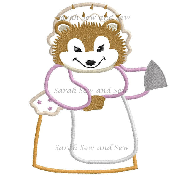 Mrs Tiggywinkle Embroidery Design - Sarah Sew and Sew