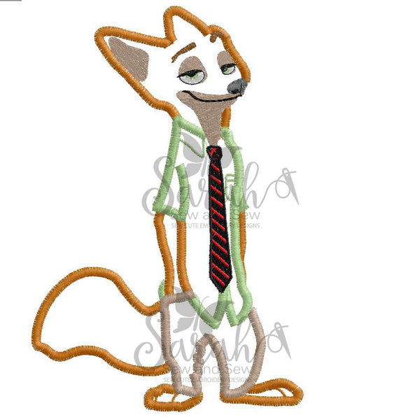 Nick Wilde Zootopia Embroidery Design