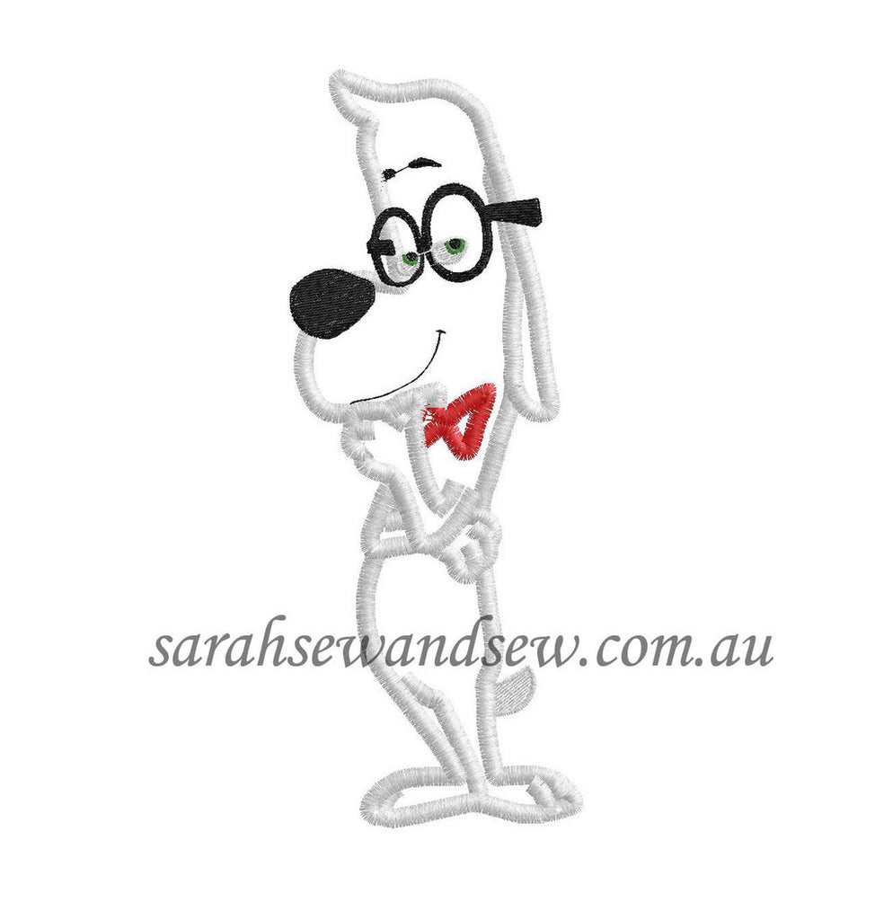 Mr Peabody Embroidery Design - Sarah Sew and Sew