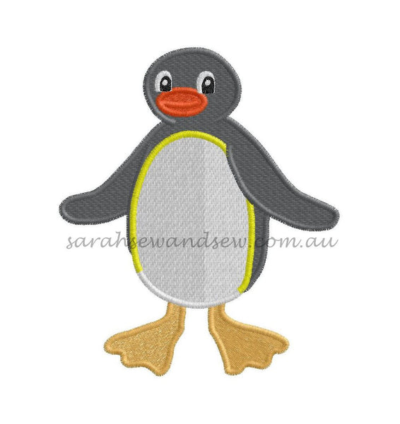 Pingu Embroidery Design - Sarah Sew and Sew