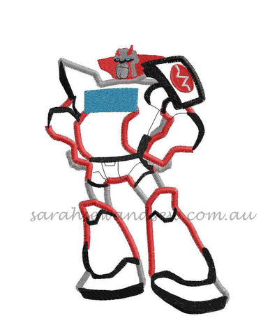 Ratchet Transformers Embroidery Design - Sarah Sew and Sew