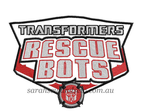 Transformers Rescue Bots Logo Embroidery Design - Sarah Sew and Sew