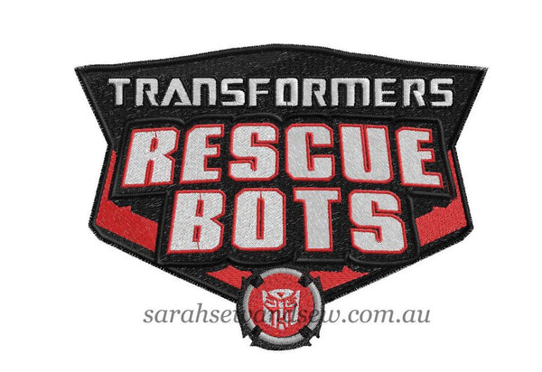 Transformers Rescue Bots Logo Embroidery Design - Sarah Sew and Sew