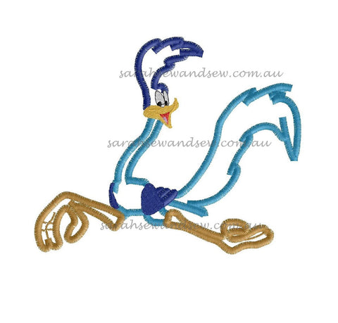 Road Runner Looney Tunes Embroidery Design - Sarah Sew and Sew