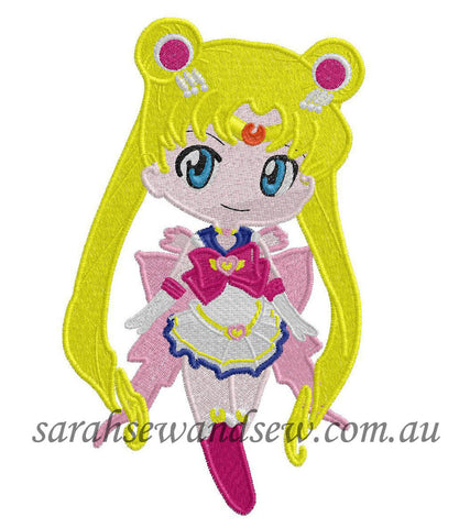 Sailor Moon Embroidery Design (Sailor Moon Cutie) - Sarah Sew and Sew