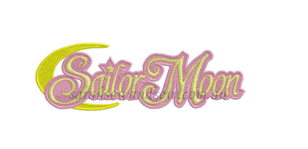 Sailor Moon Logo Embroidery Design (Sailor Moon Cutie) - Sarah Sew and Sew