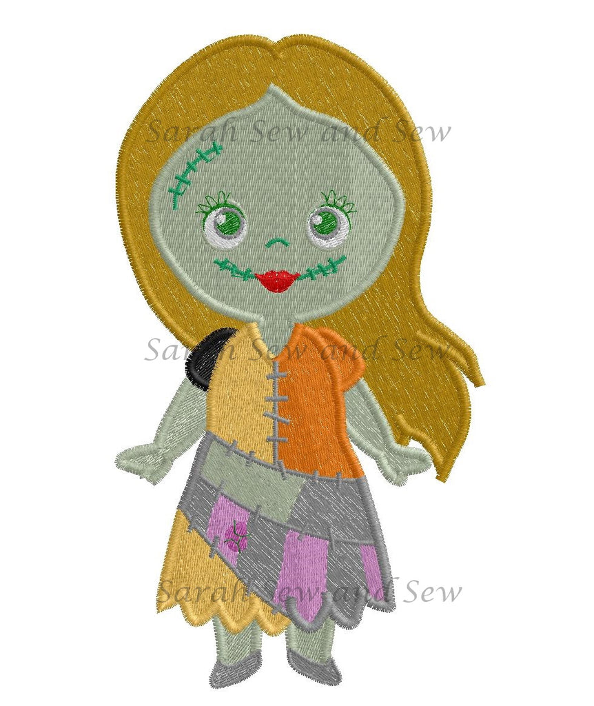 Sally Nightmare Before Christmas Embroidery Design