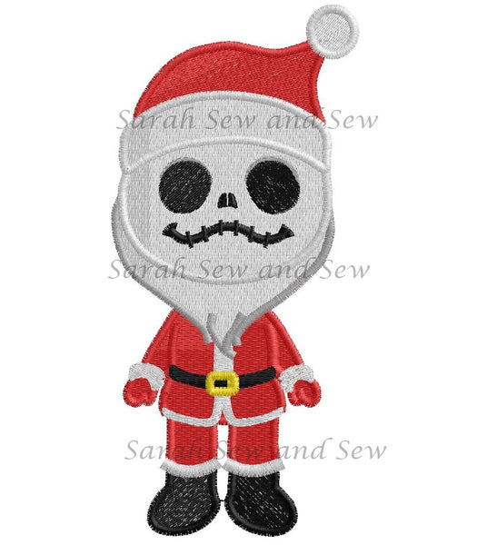 Jack (Santa) Nightmare Before Christmas Machine Embroidery Design - Sarah Sew and Sew