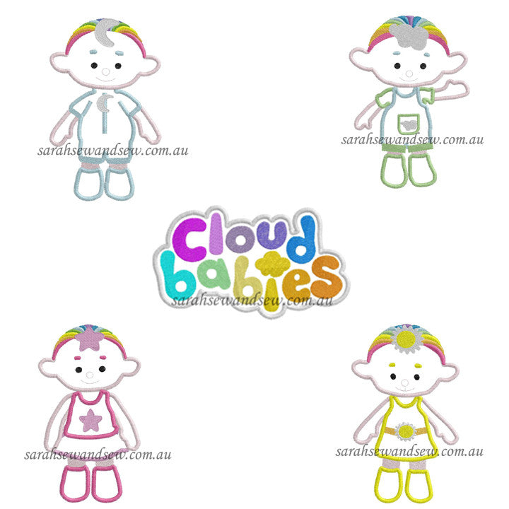 Cloud Babies Embroidery Design Set - Sarah Sew and Sew